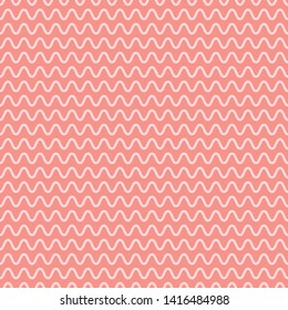 Pink seamless pattern with wavy lines