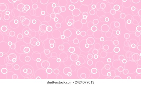 Pink seamless pattern with white circles