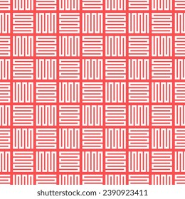Pink seamless pattern with white geometric rug