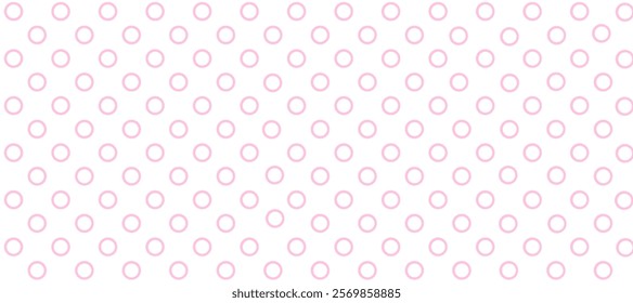 Pink seamless pattern with white polka dots