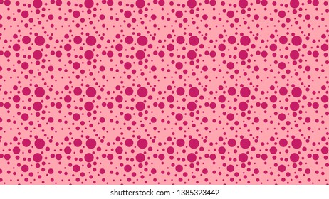 Pink Seamless Random Circle Dots Background Pattern