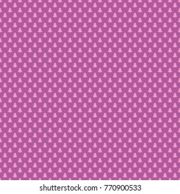 Pink seamless retro stylized pine tree forest pattern background - vector Christmas decoration graphic design