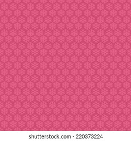 Pink seamless snowflakes pattern. Vector snow background. Christmas illustration. Can be used for wallpaper, pattern fills, textile, web page background, surface textures.