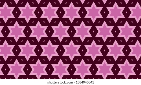 Pink Seamless Stars Background Pattern Vector Art
