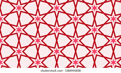 Pink Seamless Stars Pattern Illustration