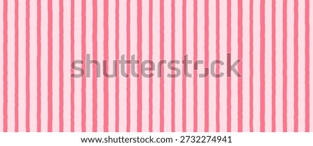 Pink seamless stripes background. Abstract watercolor strokes repeated pattern. Summer pastel straight vertical lines for fabric, wrapping paper, textile, banner, poster. Vector wallpaper