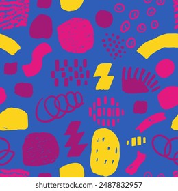 Pink Seamless Stylish Decorative Ornament Cover. Green Seamless Fashion Modern Style, Seamless Print. Black Repetitive Decoration Beautiful Surface Design