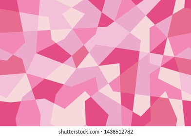 Pink seamless texture with triangles, mosaic endless pattern. Abstract geometric background. Vector wallpaper