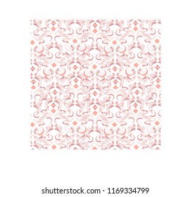 Pink seamless vectorian wallpaper with decorative ornaments for scrapbooking and wrapping
