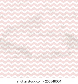 Pink seamless vintage horizontal small smooth waves pattern on grange paper