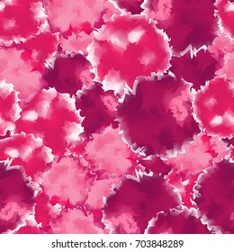 Pink seamless watercolor texture background. Splendid abstract pattern, expressive messy vector illustration.
