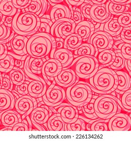 Pink seamless wave pattern. Seamless background can be used for wallpaper, pattern fills, web page background,surface textures. Used clipping mask for easy editing.