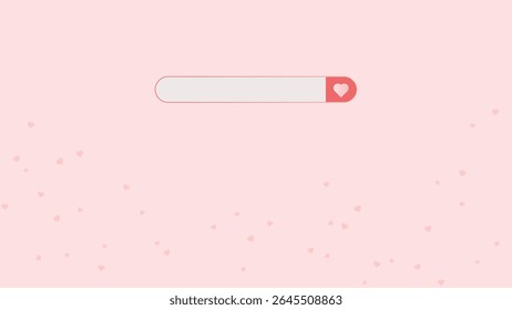 Uma barra de pesquisa rosa no fundo pastel macio com padrão, conceito para namoro aplicativos ou encontrar amor on-line, Este conteúdo foi criado usando ferramentas de desenho vetorial e software, não gerado pela AI