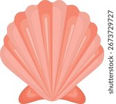 Pink seashell design vector graphics