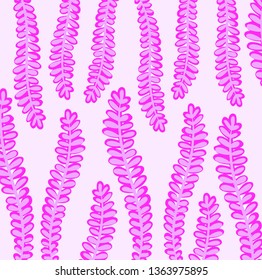 Pink seaweed leaves nature pattern vector
