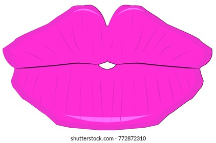 pink sensual lips