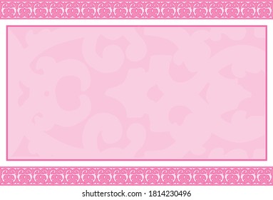 pink sequence pattern with European traditional feeling