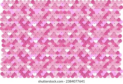 Pink sequins background. Scales texture. Vector illustration svg