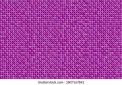 Pink sequins, glitters, sparkles, paillettes, mosaic background template. Abstract luxury halftone vector creative backdrop. Glitter rounds gradient trendy. Vibrant pink shiny dots glitter texture.