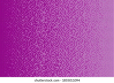 Pink sequins, glitters, sparkles, paillettes, mosaic background template. Abstract luxury halftone vector creative backdrop. Glitter rounds gradient trendy. Vibrant pink shiny dots glitter texture.