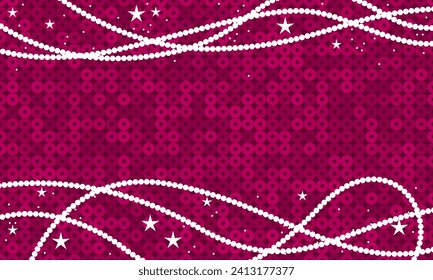 Pink sequins, paillettes, spangles. Illusory romantic background. Vector illustration for magical or even unreal charm or beauty