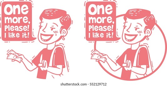 pink set comics One more please girl pays
