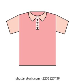 Pink Set Valentine Vector Icon Illustration