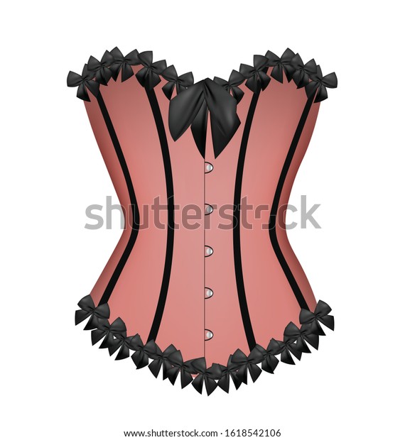 Pink Sexy Corset Vector Illustration Stock Vector Royalty Free 1618542106