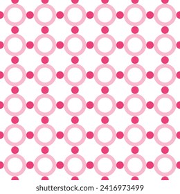 Pink shade circle pattern. Circle vector seamless pattern. Decorative element, wrapping paper, wall tiles, floor tiles, bathroom tiles.	