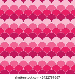 Pink shade fish scales pattern. fish scales pattern. fish scales seamless pattern. Decorative elements, clothing, paper wrapping, bathroom tiles, wall tiles, backdrop, background.