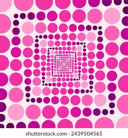 Pink Shades Circles Abstract Pattern Background