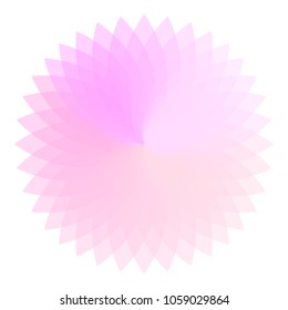 Pink shades color wheel. Colorful illustration. Isolated