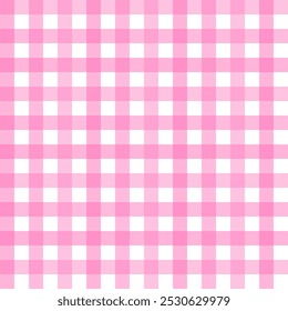Rosa Schattierungen Gingham nahtloses Muster.Checkered Tartan plaid Wiederholungsmuster.Geometrische Vektorgrafik Hintergrund Tapete