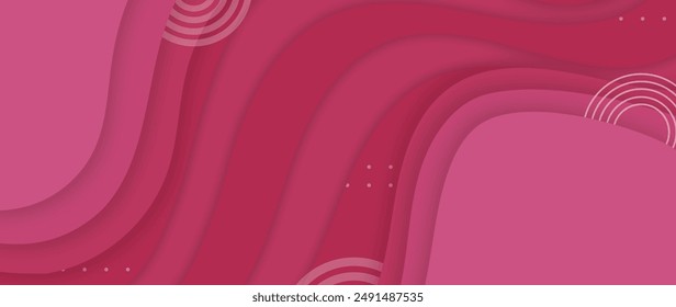 Pink shades paper style wavy background vector design in eps 10