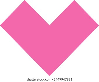 Pink shape heart for your design.
