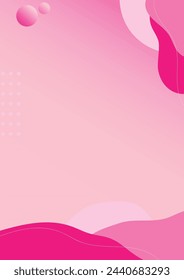 Pink Shape Memphis Abstract Background 