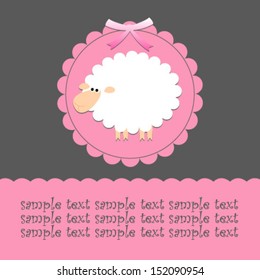 pink sheep card