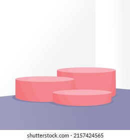 pink shelf  virtual modern 3d render backdrop minimal