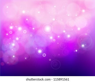 Pink shine background with stars. Vector illustration