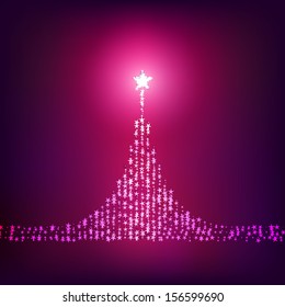 pink shiny christmas tree