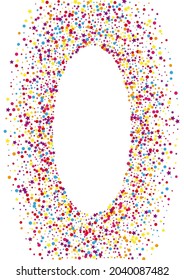 Pink Shiny Circle Decoration. Isolated Confetti Background. Red Dot Sparkle Illustration. Happy Star Illustration.