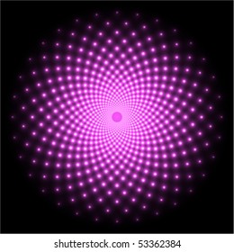 pink shiny perspective dots illustration