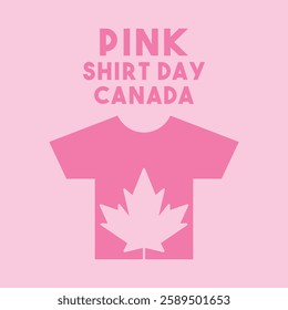 Pink Shirt Day Canada. February. Eps 10.