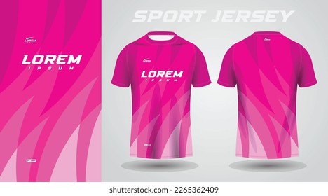 pink shirt soccer football sport jersey template design mockup