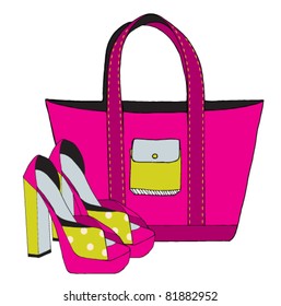 Pink shoe and bag
