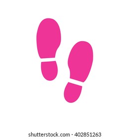 Pink shoe print vector illustration