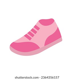 Pink shoes icon design vector, cute shoe flat illustration