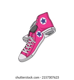 Pink Shoes Vector Arts, Converse Shoes, Icon