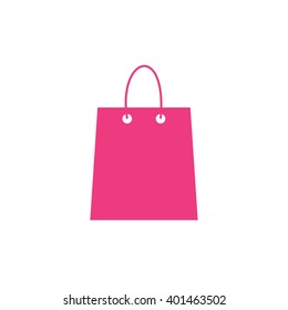 Pink shopping bag vector illustration