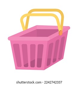 pink shopping basket icon design